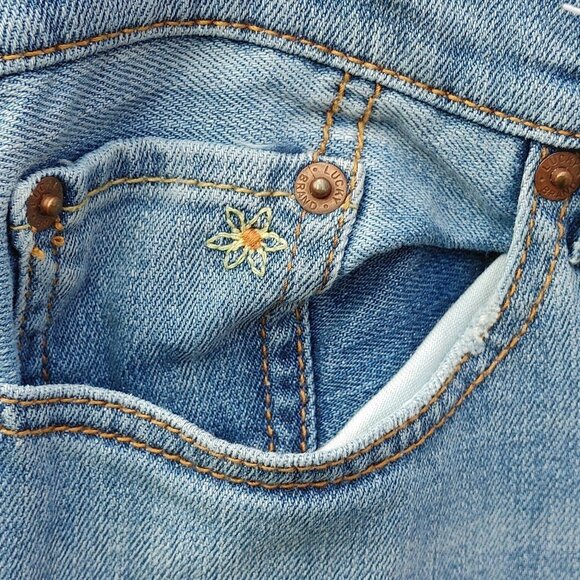 ATTRACTIVE Lucky Brand by Gene Montesano Wide Leg Women's Size 31 Embroi… - Picture 9 of 12